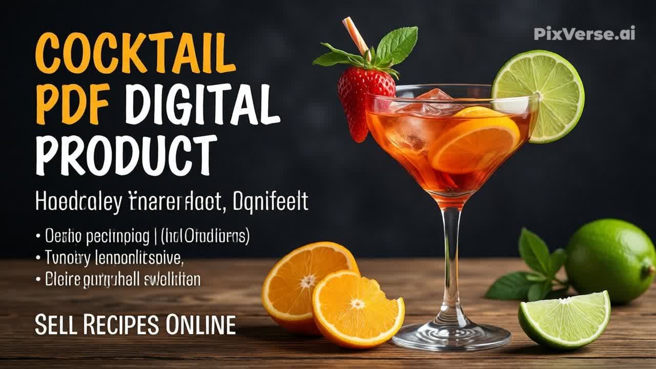 Cocktail PDF Digital Product: Sell Recipes Online